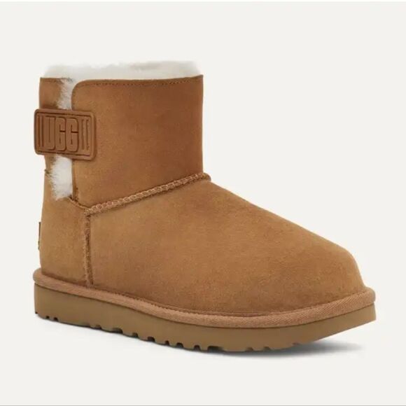 UGG Other - UGG Mini Bailey Logo Strap size Women's 5/Kids 3.5 Low Rise Boots, NEW in Box